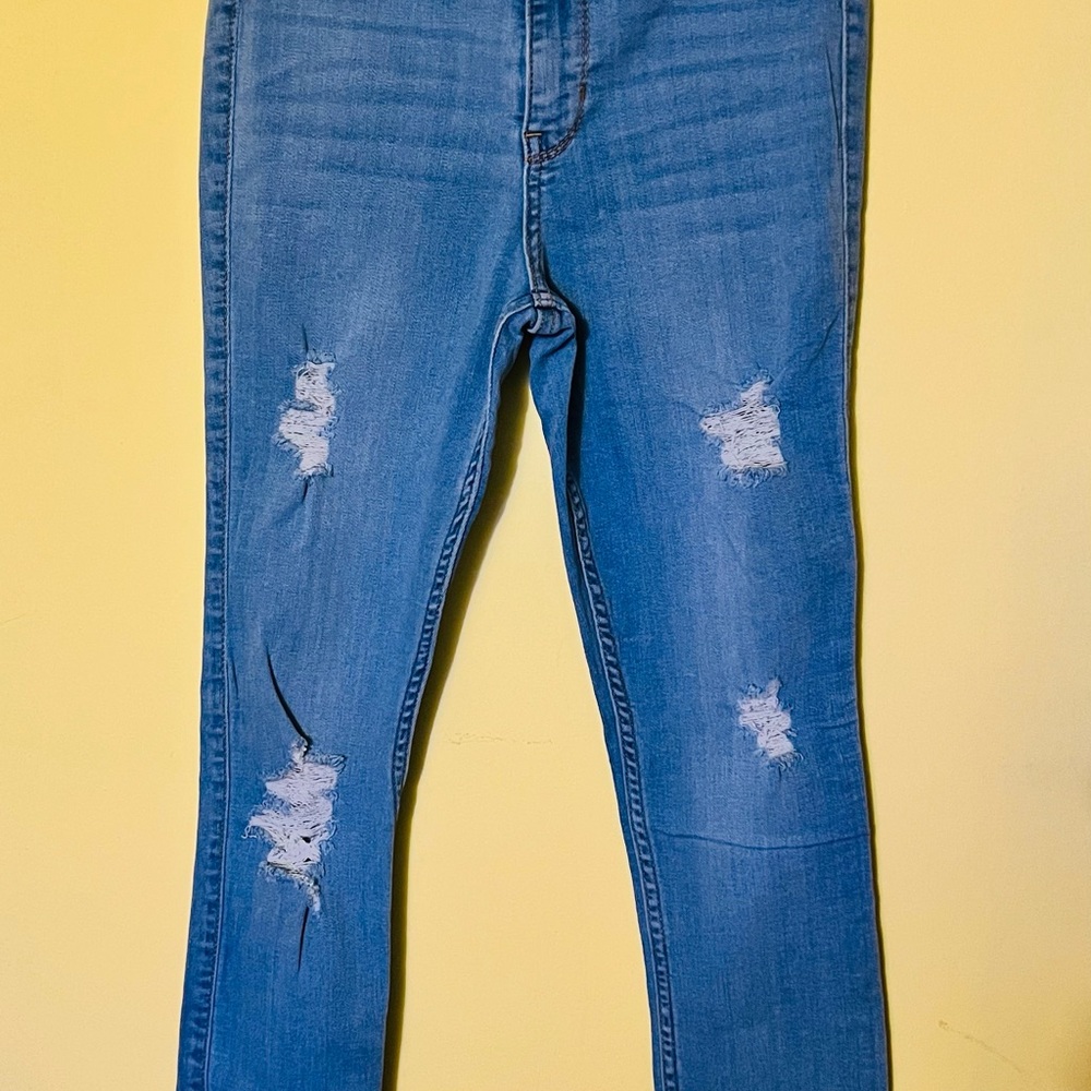 Hollister Blue Distressed Skinny Jeans